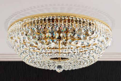 Sheraton mennyezeti lámpa, klasszikus-kristály, ORION-MOLECZ DLU 2327/6/55 gold     (6xE27)