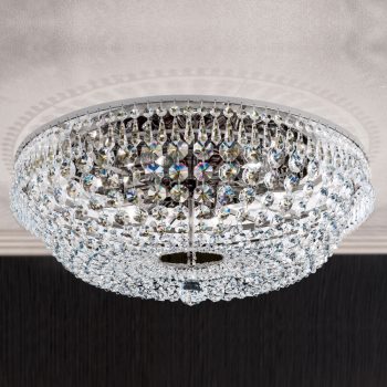   Sheraton mennyezeti lámpa, klasszikus-kristály, ORION-MOLECZ DLU 2327/6/55 chrom    (6xE27)