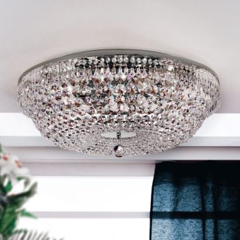   Sheraton mennyezeti lámpa, klasszikus-kristály, ORION-MOLECZ DLU 2327/8/65 chrom    (8xE27)