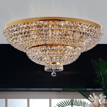   Sheraton mennyezeti lámpa, klasszikus-kristály, ORION-MOLECZ DLU 2388/15/105 gold   (15xE27)