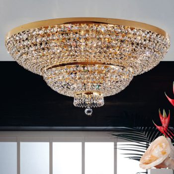   Sheraton mennyezeti lámpa, klasszikus-kristály, ORION-MOLECZ DLU 2388/18/120 gold   (18xE27)