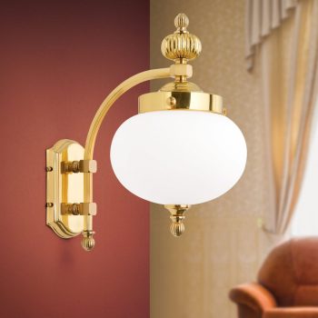   Wiener Nostalgie fali lámpa, klasszikus, ORION-MOLECZ WA 2-470/1 MS abw./328 opal matt