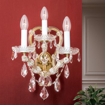   Klassisch fali lámpa, klasszikus-kristály, ORION-MOLECZ WA 2-484/3 MT-gold/A   (3xE14)