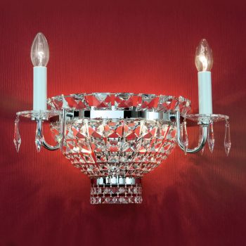   Ambassador fali lámpa, klasszikus-kristály, ORION-MOLECZ WA 2-514/2+2 chrom