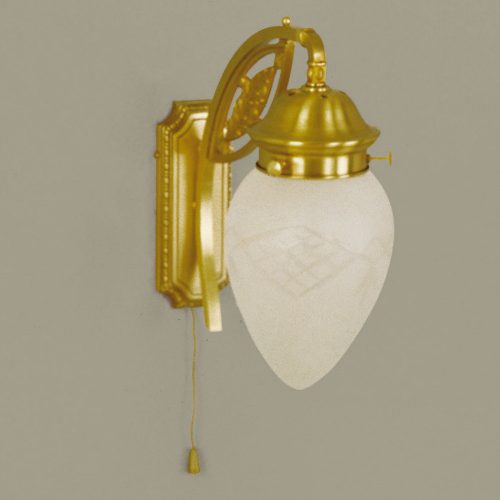 Budapest fali lámpa, szecessziós, ORION-MOLECZ WA 2-689/1 bronze/376 klar-matt