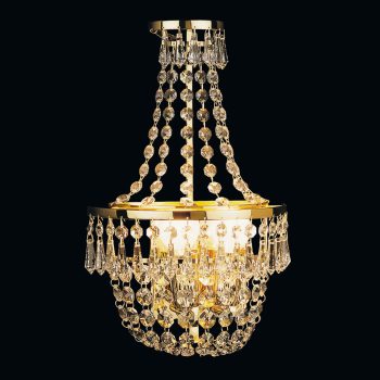   Sheraton fali lámpa, klasszikus-kristály, ORION-MOLECZ WA 2-782/2 gold        (2xE14)