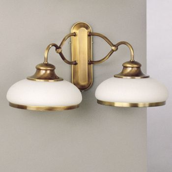   Empire fali lámpa, klasszikus, ORION-MOLECZ WA 2-835/2 Patina/412 opal/Patina