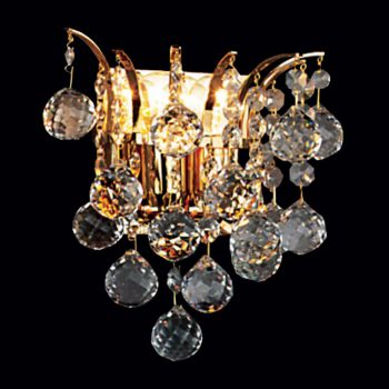   Klassisch fali lámpa, klasszikus-kristály, ORION-MOLECZ WA 2-843/2 gold        (2xE14)