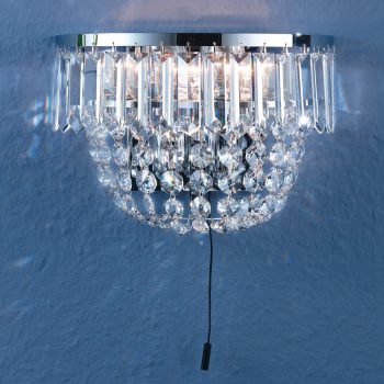   Saturn fali lámpa, modern-kristály, ORION-MOLECZ WA 2-1021/2 chrom      (2xE14)