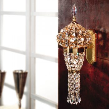   Hirohito fali lámpa, klasszikus-kristály, ORION-MOLECZ WA 2-1126/1 gold       (inkl. 2xG9/25W)