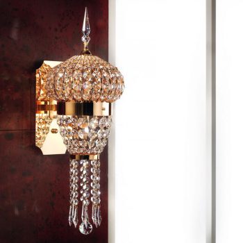   Hirohito fali lámpa, klasszikus-kristály, ORION-MOLECZ WA 2-1141 gold         (2xE14)