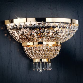   Sheraton fali lámpa, klasszikus-kristály, ORION-MOLECZ WA 2-1170/3 gold       (3xE14)