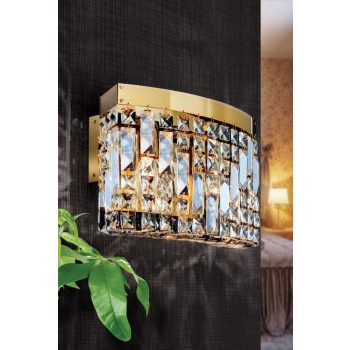   RING fali lámpa, modern-kristály, ORION-MOLECZ WA 2-1308/2 gold       (2xE14)