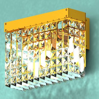   RING fali lámpa, modern-kristály, ORION-MOLECZ WA 2-1323/2 gold       (2xE14)