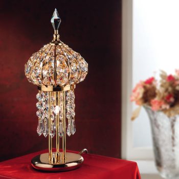   Hirohito asztali lámpa, klasszikus-kristály, ORION-MOLECZ LA 4-1058/2 gold       (inkl. 2xG9/25W)