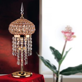   Hirohito asztali lámpa, klasszikus-kristály, ORION-MOLECZ LA 4-1059/6 gold