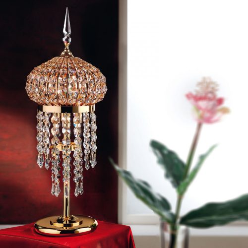 Hirohito asztali lámpa, klasszikus-kristály, ORION-MOLECZ LA 4-1059/6 gold