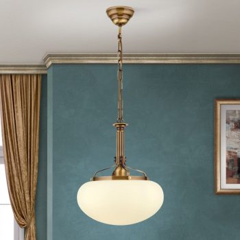   Wiener Nostalgie függőlámpa, klasszikus, ORION-MOLECZ HL 6-987 Patina/330 champ matt