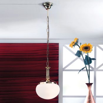   Wiener Nostalgie függőlámpa, klasszikus, ORION-MOLECZ HL 6-988 MS/329 opal matt