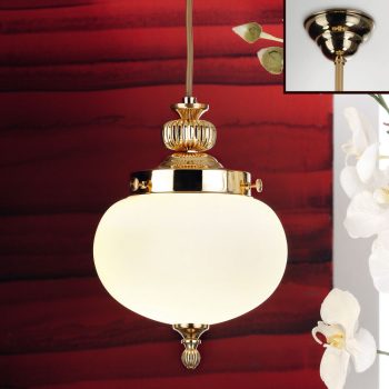   Wiener Nostalgie függőlámpa, klasszikus, ORION-MOLECZ HL 6-989 MS/328 champ matt