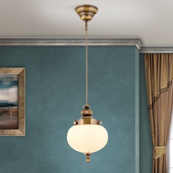   Wiener Nostalgie függőlámpa, klasszikus, ORION-MOLECZ HL 6-989 Patina/328 champ matt