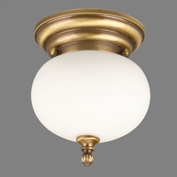   Wiener Nostalgie mennyezeti lámpa, klasszikus, ORION-MOLECZ DL 7-054/18 Patina/328 opal matt