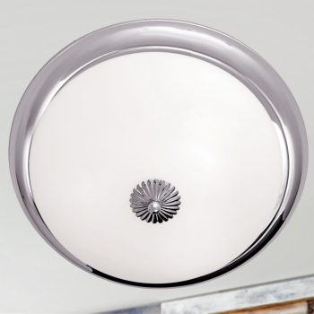   Wiener Nostalgie mennyezeti lámpa, klasszikus, ORION-MOLECZ DL 7-087/47 chrom/opal-matt  (3xE27)