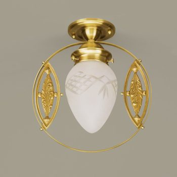   Budapest mennyezeti lámpa, szecessziós, ORION-MOLECZ DL 7-143 bronze/376 klar-matt