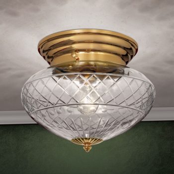   Budapest mennyezeti lámpa, szecessziós, ORION-MOLECZ DL 7-262 gold/416 klar-Schliff