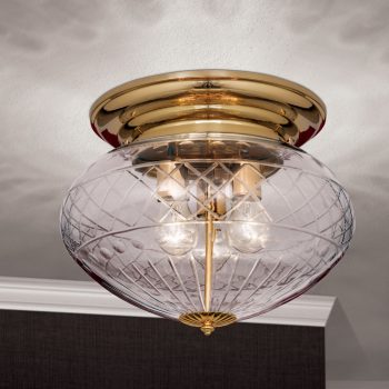  Budapest mennyezeti lámpa, szecessziós, ORION-MOLECZ DL 7-263 gold/417 klar-Schliff