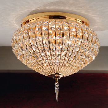   Hirohito mennyezeti lámpa, klasszikus-kristály, ORION-MOLECZ DL 7-478/5/500 gold    (5xE27)