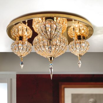   Hirohito mennyezeti lámpa, klasszikus-kristály, ORION-MOLECZ DL 7-479/3+1/62 gold   (inkl. 6xG9/25W)