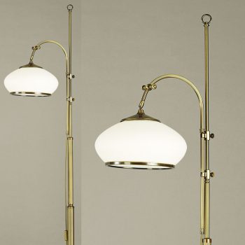   Empire állólámpa, klasszikus, ORION-MOLECZ Stl 12-937/1 Patina/386 opal-Patina