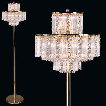   Klassisch állólámpa, klasszikus-kristály, ORION-MOLECZ Stl 12-1034/7/40 gold  (7xE14)