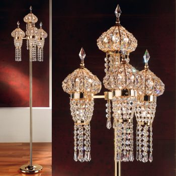   Hirohito állólámpa, klasszikus-kristály, ORION-MOLECZ Stl 12-1096/8 gold